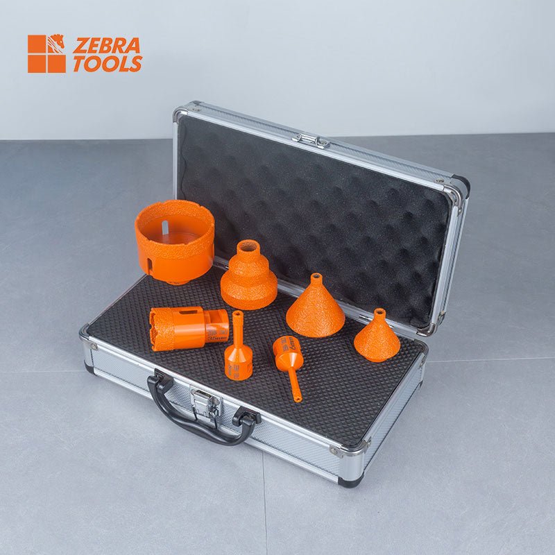 Bộ mũi khoan kim cương ren M14 7 chiếc, thép tốc độ cao 35mm - Daisan Store