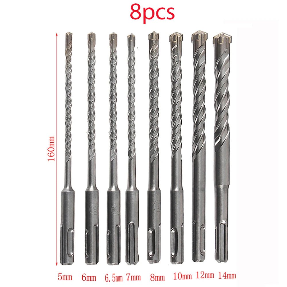 Bộ Mũi Khoan SDS Plus 160mm Cross Tip Cho Đục Bê Tông Đá - Daisan Store