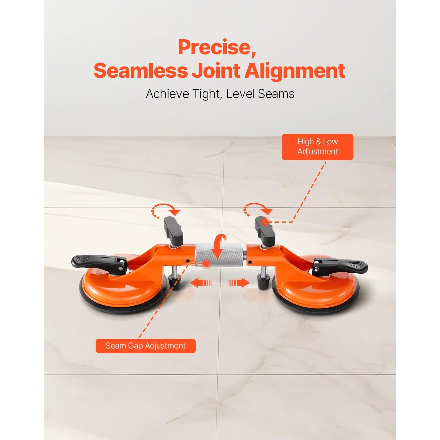 Bộ Nối Đá VEVOR 2 Miếng, Hút Chân Không 180° - Daisan Store