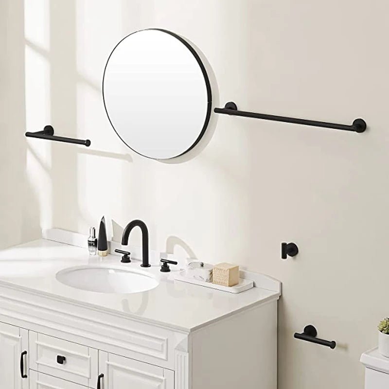 Bộ Phụ Kiện Nhà Tắm Đen Gắn Tường Inox Chống Gỉ - Daisan Store