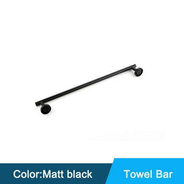 Bộ Phụ Kiện Nhà Tắm Đen Gắn Tường Inox Chống Gỉ - Daisan Store