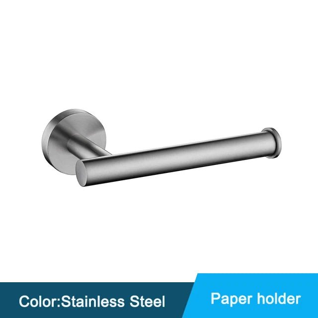 Bộ Phụ Kiện Nhà Tắm Đen Gắn Tường Inox Chống Gỉ - Daisan Store