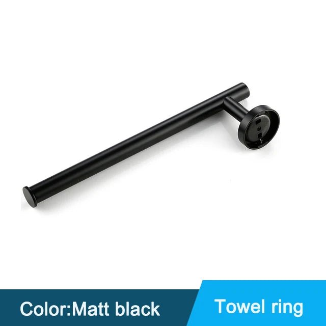 Bộ Phụ Kiện Nhà Tắm Đen Gắn Tường Inox Chống Gỉ - Daisan Store