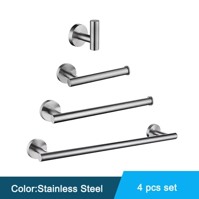 Bộ Phụ Kiện Nhà Tắm Đen Gắn Tường Inox Chống Gỉ - Daisan Store