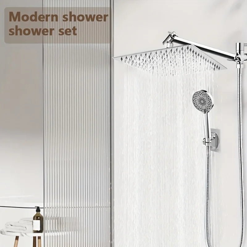 Bộ sen tắm inox áp lực ẩn cần dài kèm vòi xịt - Daisan Store