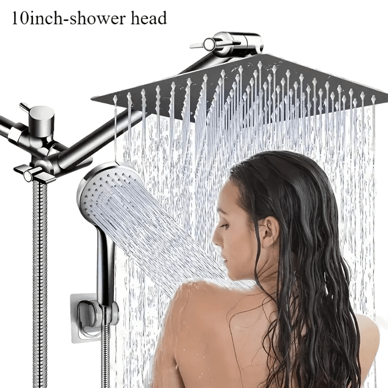 Bộ sen tắm inox áp lực ẩn cần dài kèm vòi xịt - Daisan Store