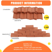 Bộ Xây Dựng Mô Hình Gạch Đỏ Mini 200 Mảnh DIY - Daisan Store