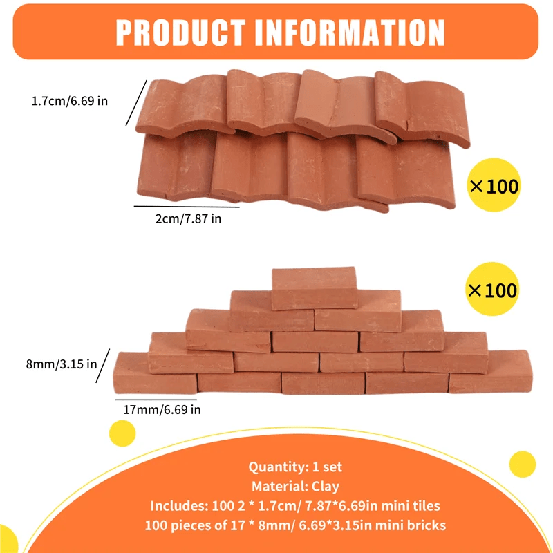 Bộ Xây Dựng Mô Hình Gạch Đỏ Mini 200 Mảnh DIY - Daisan Store