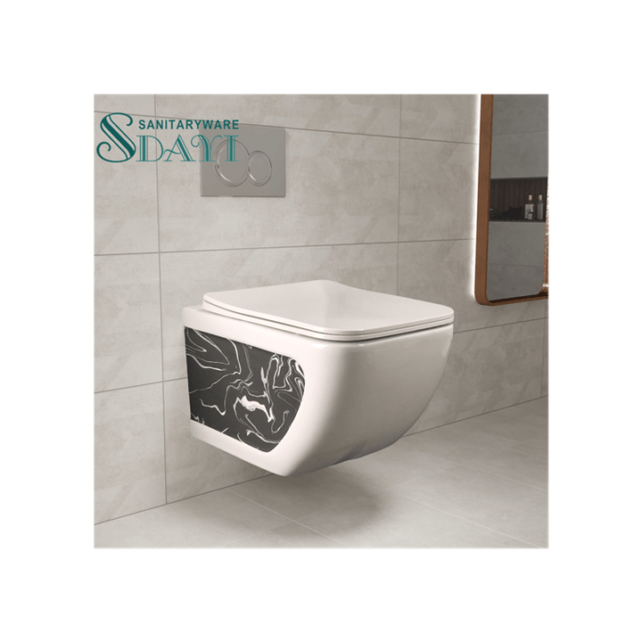 Bồn cầu treo tường hiện đại SDAYI P - Trap một khối bằng gốm sứ - Daisan Store