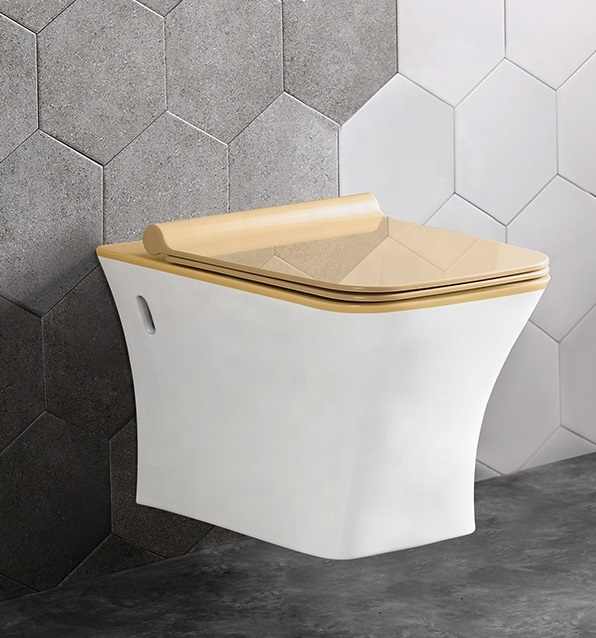 Bồn cầu treo tường vuông Bồn cầu sứ phòng tắm Bồn cầu sứ treo tường - Daisan Store