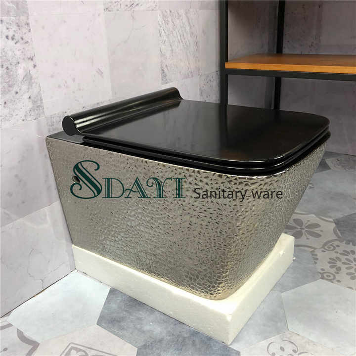 Bồn nước âm tường SDAYI thiết kế sang trọng tuyệt vời màu bạc tùy chỉnh bằng gốm sứ cá sấu không viền - Daisan Store