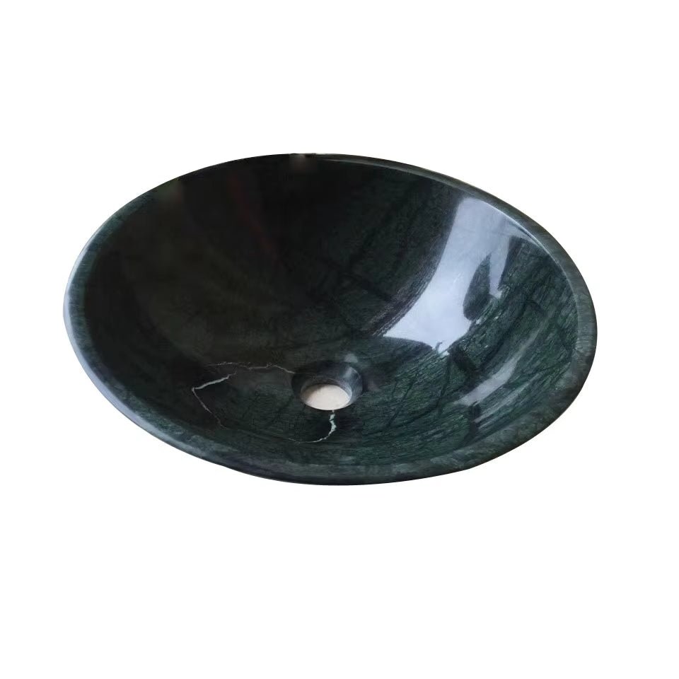 Bồn rửa mặt đá cẩm thạch bầu dục lỗ vòi 4 inch - Daisan Store