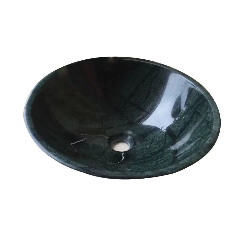 Bồn rửa mặt đá cẩm thạch bầu dục lỗ vòi 4 inch - Daisan Store