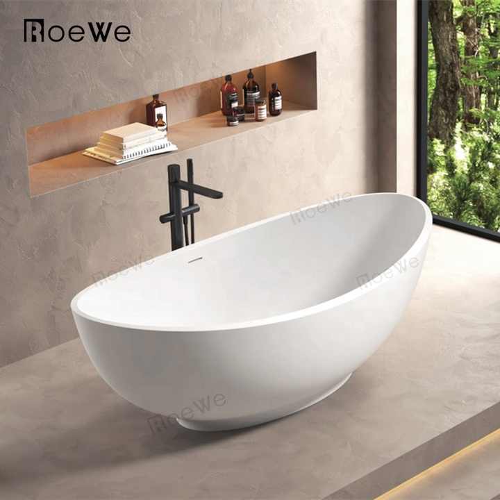 Bồn tắm composite đứng riêng biệt Bồn tắm nhựa đá đúc Phòng tắm hiện đại Bồn tắm bề mặt đá nhân tạo - Daisan Store