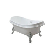 Bồn tắm đặt sàn gang tráng men, chân mạ bạc FBY1756PTNEW - Daisan Store