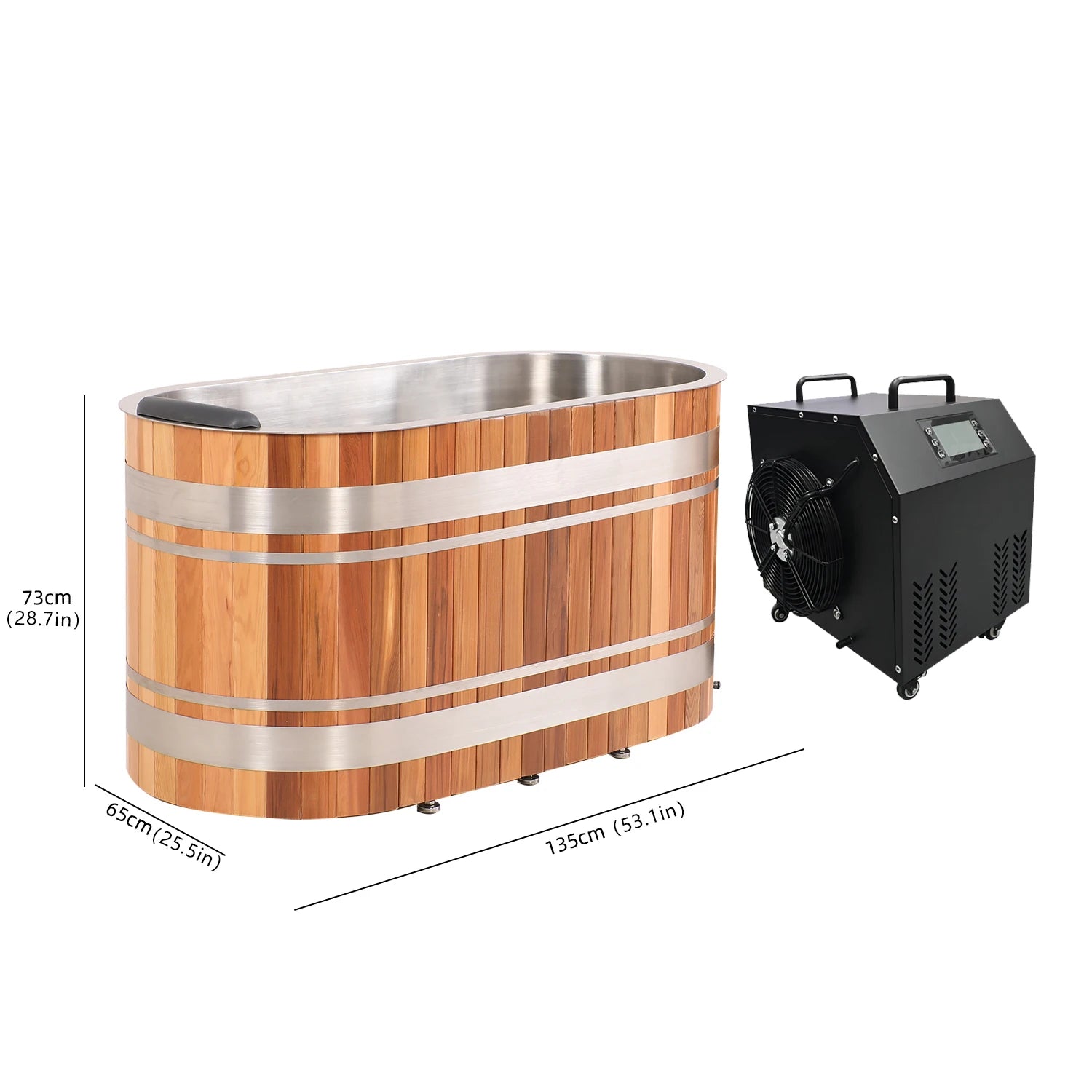 Bon Tam Ngam Da Di Dong Thiet Ke Hien Dai Go Cho 1 Nguoi - Daisan Store