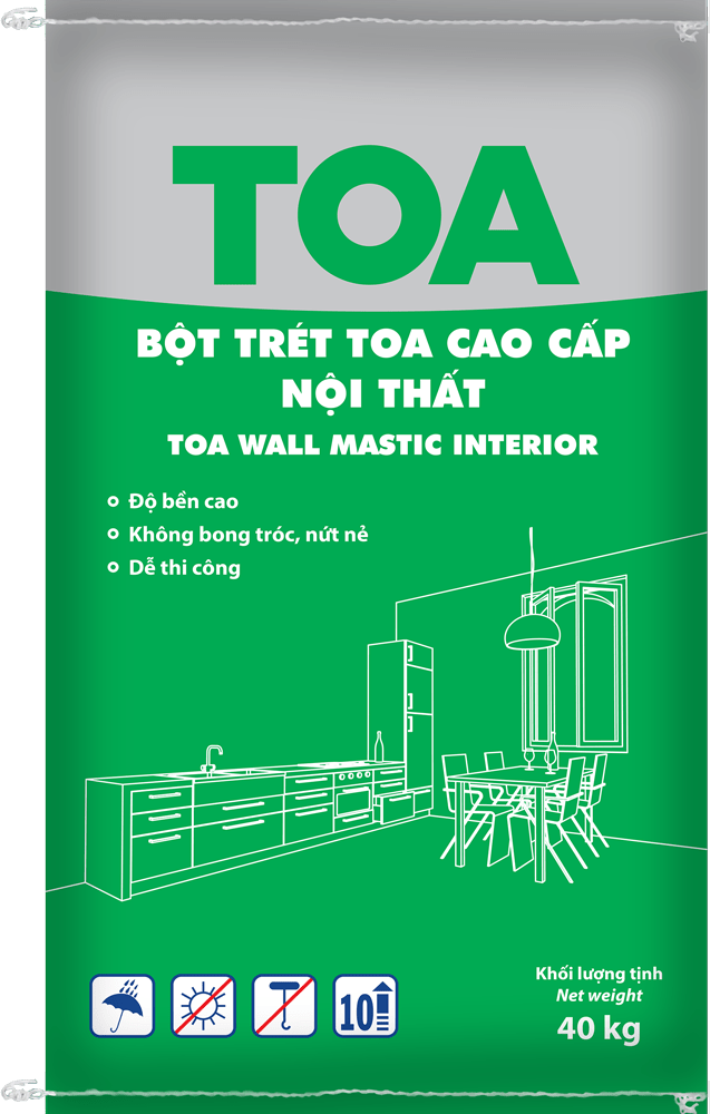 Bột Trét TOA Nội Thất Wall Mastic Interior 40KG - Daisan Store