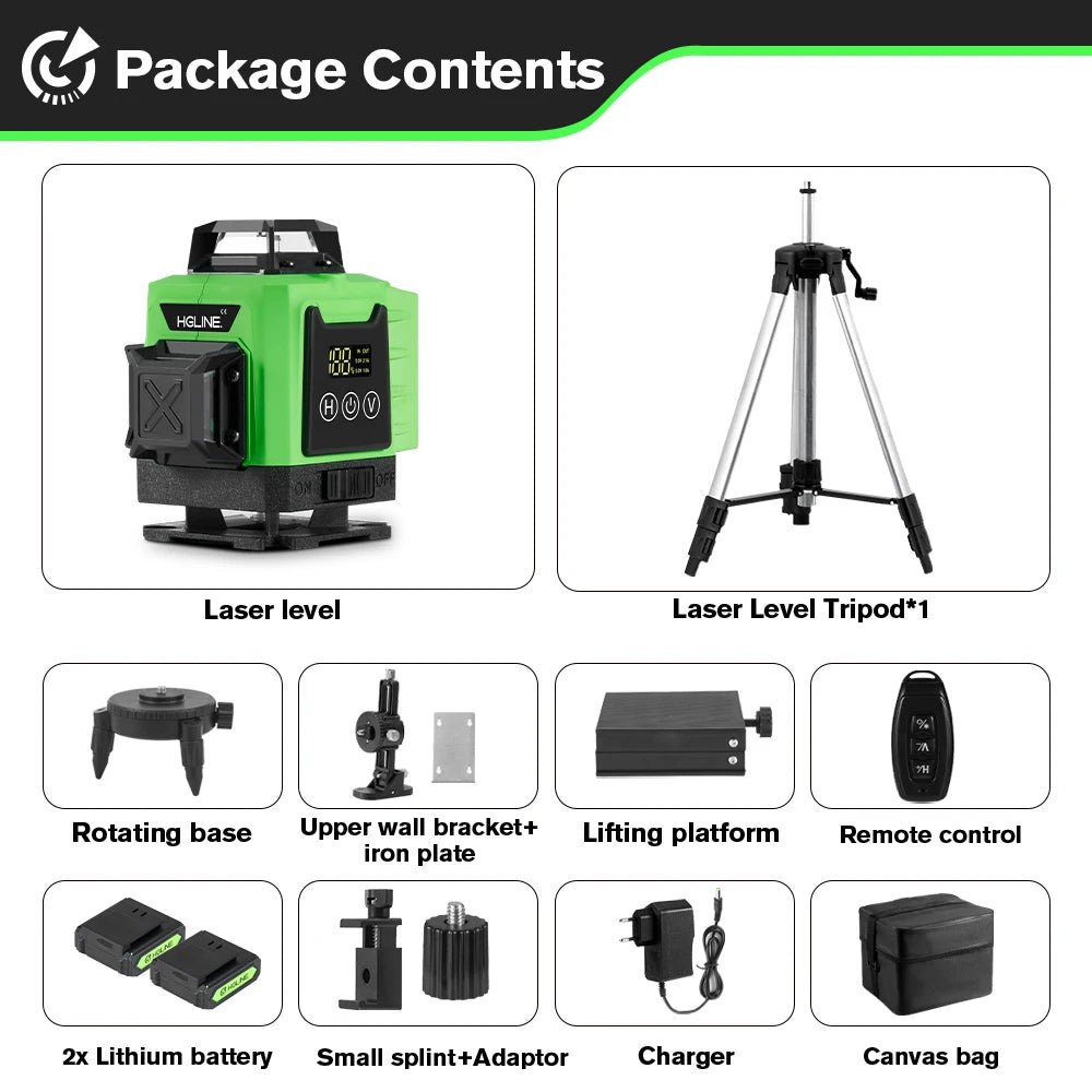 Cân Laser 16 Dòng 4D 360 Độ Ngang Dọc Pin Liion 6000mAh - Daisan Store