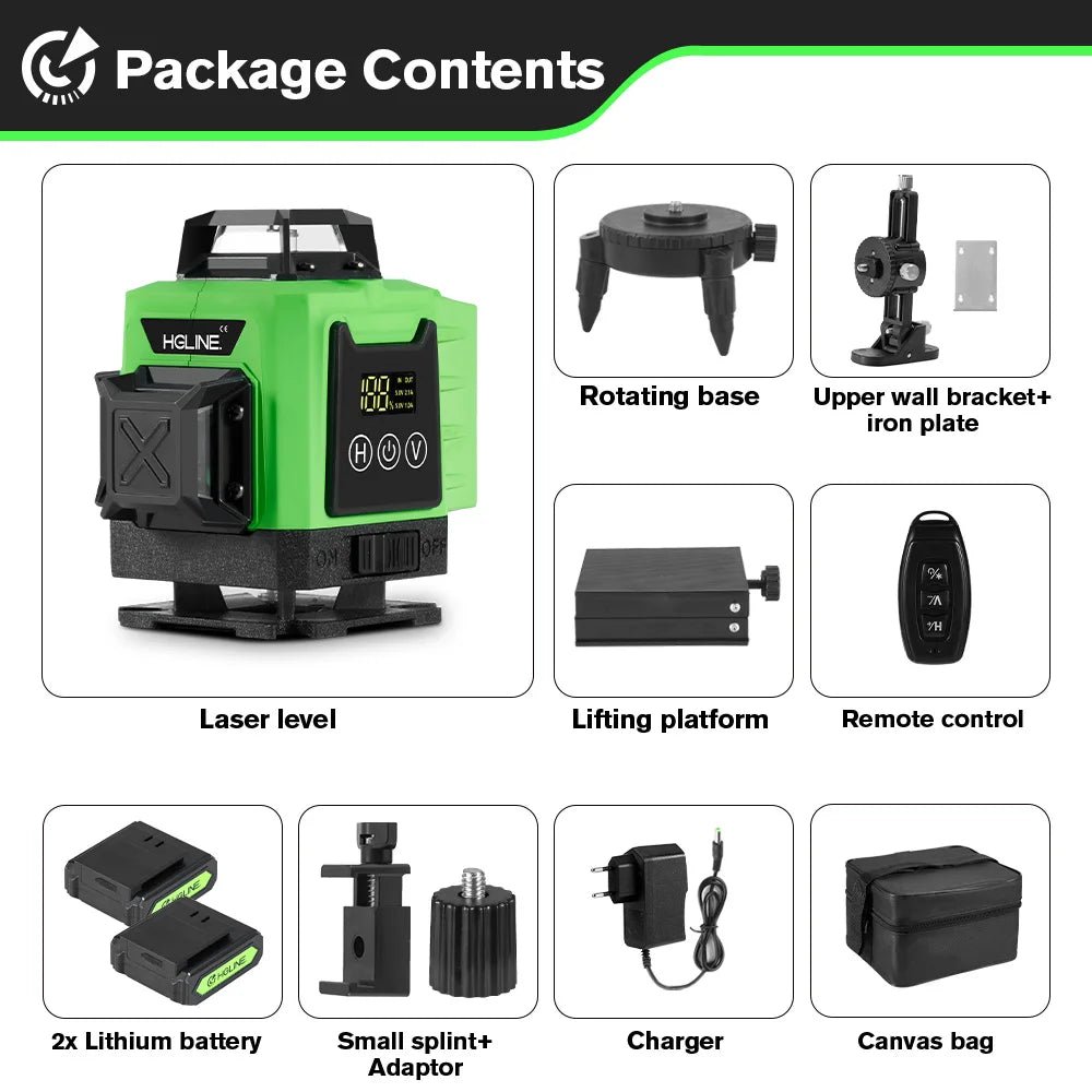 Cân Laser 16 Dòng 4D 360 Độ Ngang Dọc Pin Liion 6000mAh - Daisan Store