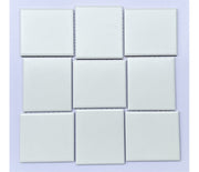 Gạch Mosaic Gốm Vuông Màu Trắng
