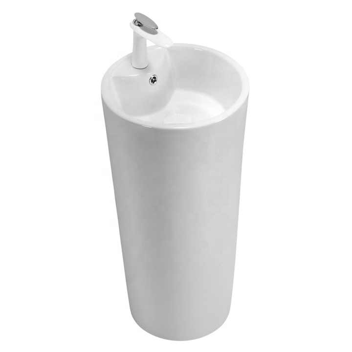 Chậu rửa chân đế bằng sứ HAMMEI nung đơn nhiệt độ cao tùy chỉnh Chậu rửa chân đế bằng gốm một khối - Daisan Store