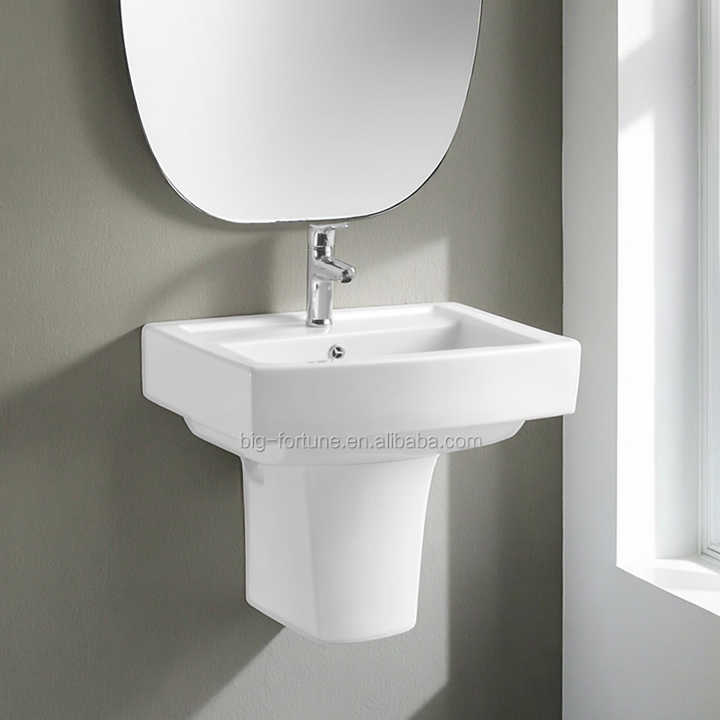 Chậu rửa mặt treo tường bằng sứ vệ sinh bán chạy Chậu rửa mặt treo tường bằng sứ màu trắng cho khách sạn - Daisan Store