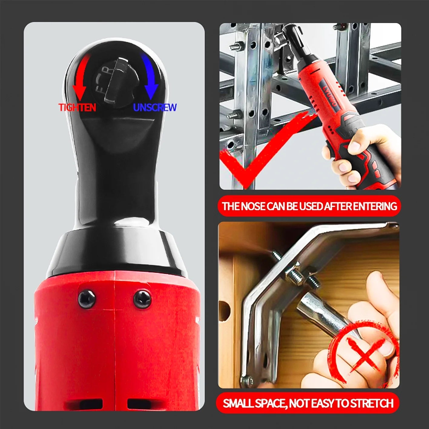 Co Le Dien Goc 90 Do 12V Pin Lithium Nho Gon Cho Khoang Hep - Daisan Store