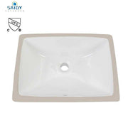 CUPC North America Simple Hotel White Color Wash Hand Porcelain Vessels Ceramic Undermount Bathroom Sink - Daisan Store