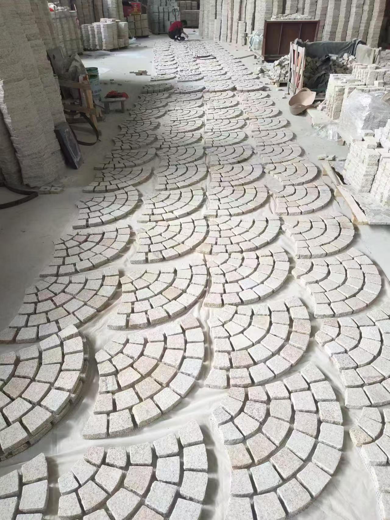 Đá granite hình quạt trắng tùy chỉnh cho lát sàn ngoài trời - Daisan Store