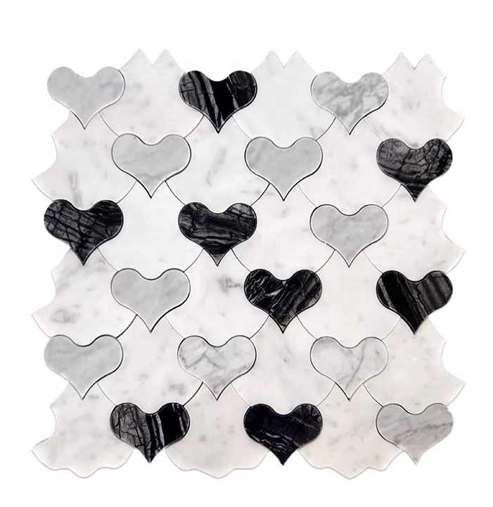 Đá hoa cương khảm hình trái tim bằng đá tự nhiên cho khách sạn, biệt thự, câu lạc bộ, trung tâm mua sắm, trang trí phòng tắm, nhà bếp - Daisan Store