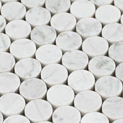 Đá Mosaic Đồng Xu Bianco Carrera Mờ/Bóng 1/2/3 Inch - Daisan Store