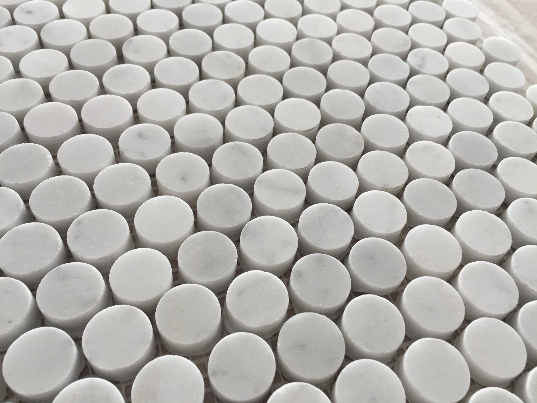 Đá Mosaic Đồng Xu Bianco Carrera Mờ/Bóng 1/2/3 Inch - Daisan Store