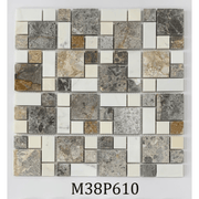 Đá Mosaic Mixed 23x48 DK + Trắng sữa M38P601 - Daisan Store