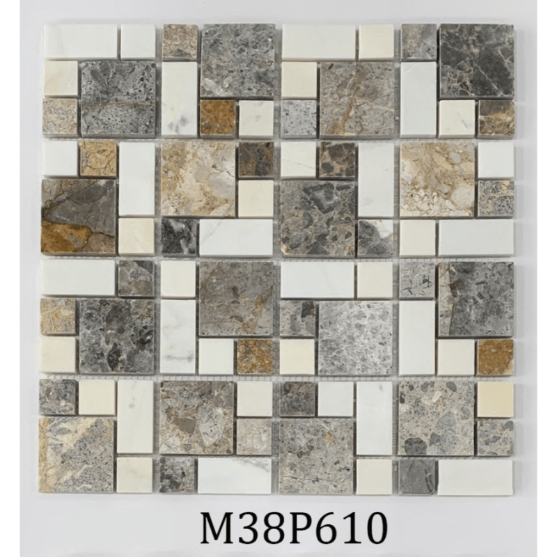 Đá Mosaic Mixed 23x48 DK + Trắng sữa M38P601 - Daisan Store