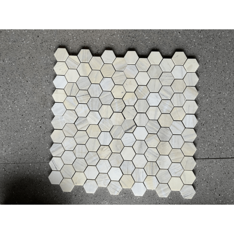 Đá Mosaic vàng chip lục giác bóng L53P002 - Daisan Store