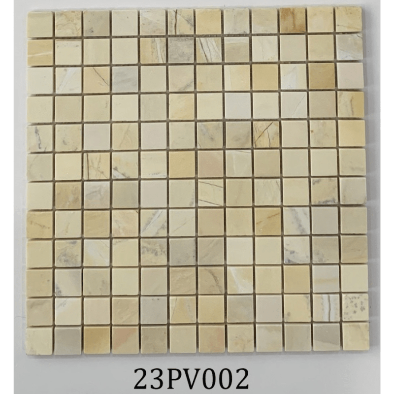 Đá Mosaic vàng chip vuông bóng 23PV002 - Daisan Store
