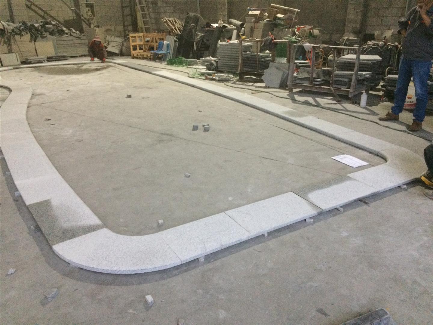 Đá ốp bo viền bể bơi chống trơn màu xám nhạt G603 Granite Flamed - Daisan Store