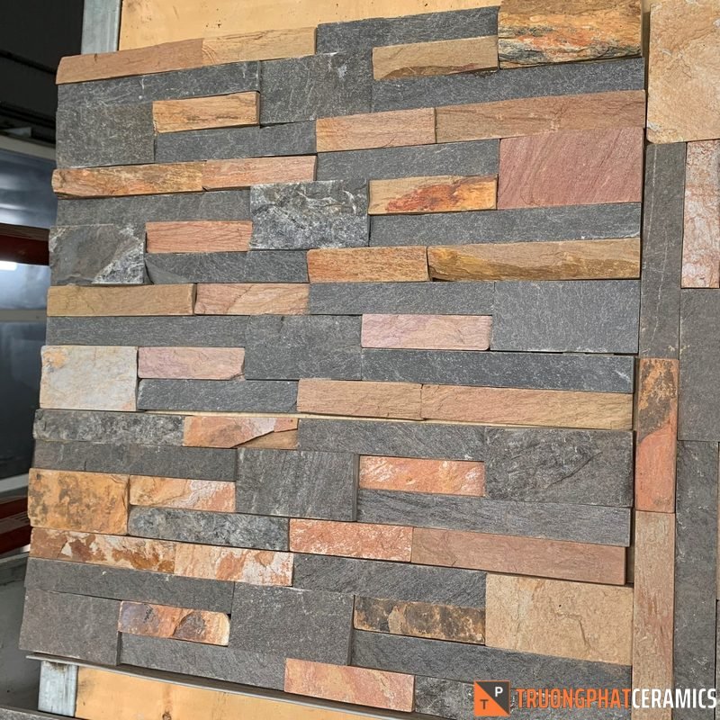 Đá ốp tường đá ghép vàng đen - Daisan Store