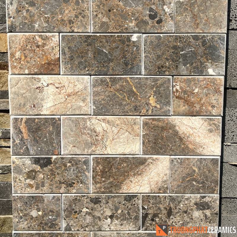 Đá ốp tường marble dăm kết 10×20 - Daisan Store