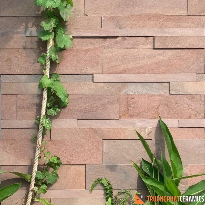 Đá ốp tường nâu vân gỗ mix - Daisan Store