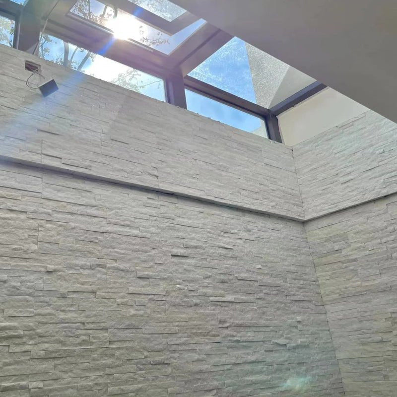 Đá ốp tường ngoại thất màu trắng Culture Stacked Strip - Daisan Store