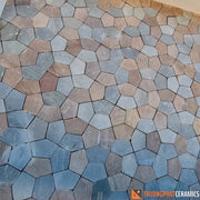 Đá ốp tường ngũ giác đa màu - Daisan Store