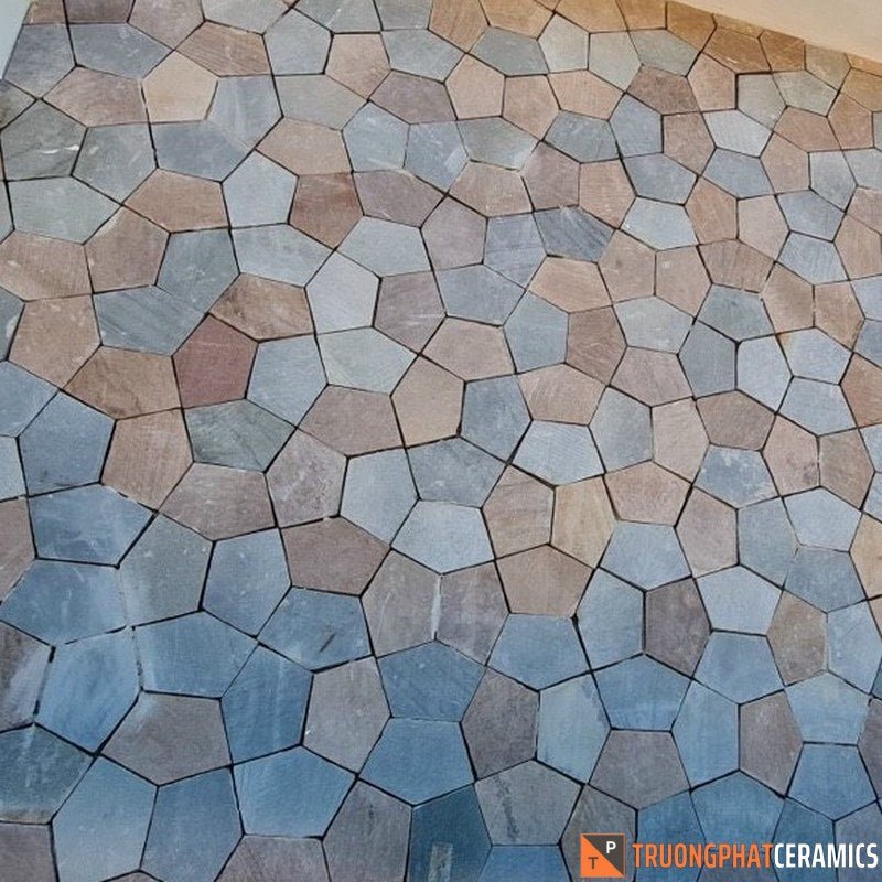 Đá ốp tường ngũ giác đa màu - Daisan Store