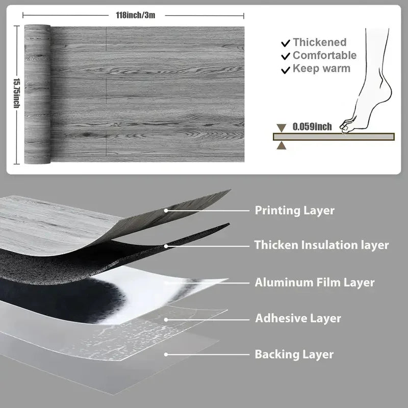 Dán Dính PVC Giả Gỗ Dày Chống Thấm Trang Trí Nội Thất - Daisan Store