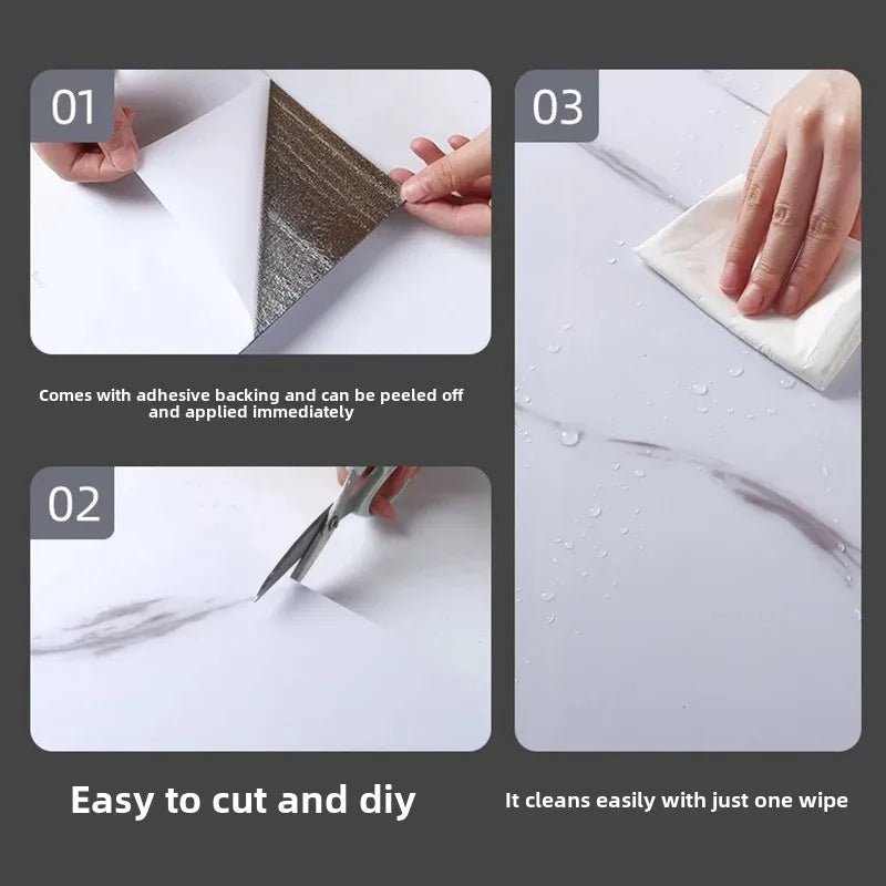 Dán Gạch Trang Trí PVC Marble 30cm X 60cm Tường Phòng Tắm - Daisan Store