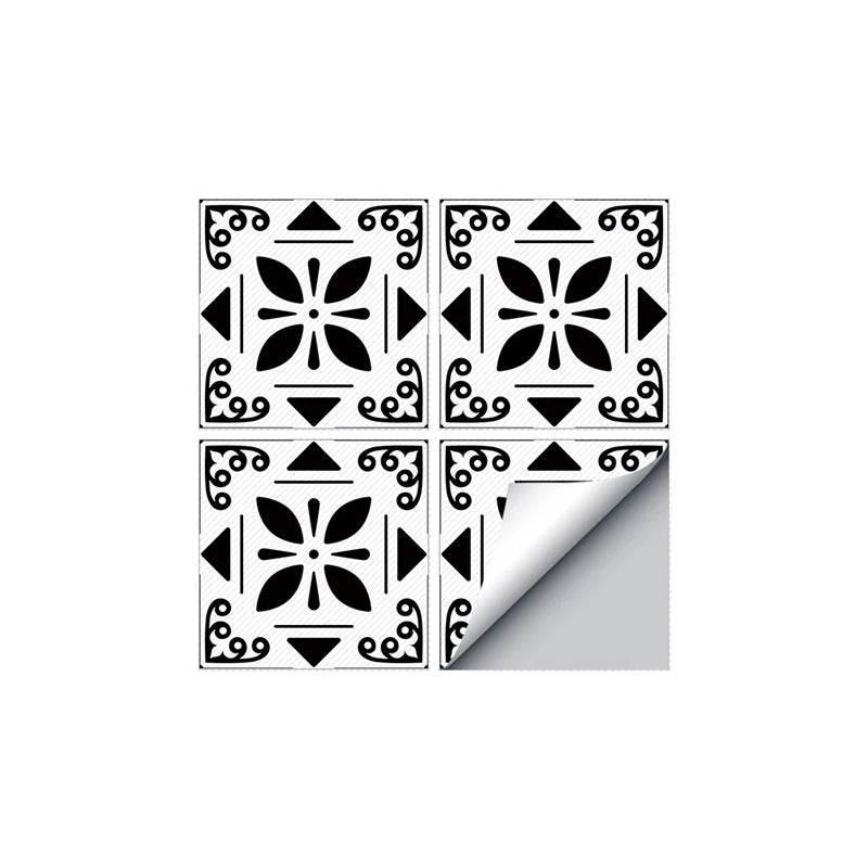 Dán Sàn Gạch Đen Trắng Châu Âu Cổ Điển 3D Chống Thấm - Daisan Store