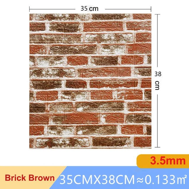 Dan Tuong 3D Gach Gia 20 Mieng Chong Tham Phong Ngu DIY - Daisan Store