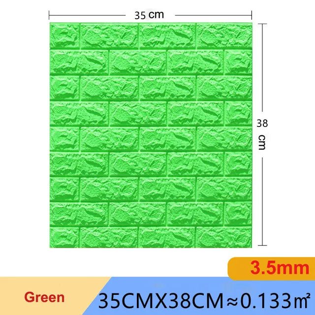 Dan Tuong 3D Gach Gia 20 Mieng Chong Tham Phong Ngu DIY - Daisan Store