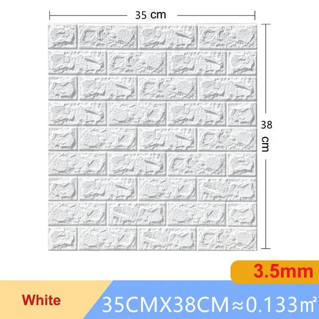 Dan Tuong 3D Gach Gia 20 Mieng Chong Tham Phong Ngu DIY - Daisan Store