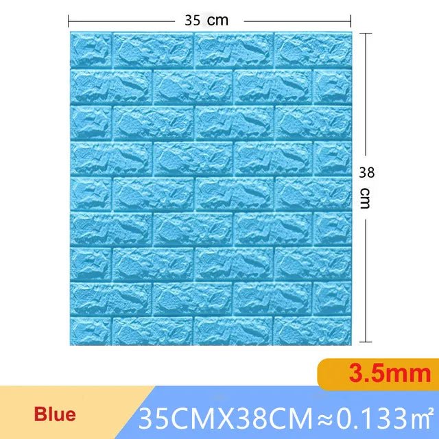 Dan Tuong 3D Gach Gia 20 Mieng Chong Tham Phong Ngu DIY - Daisan Store